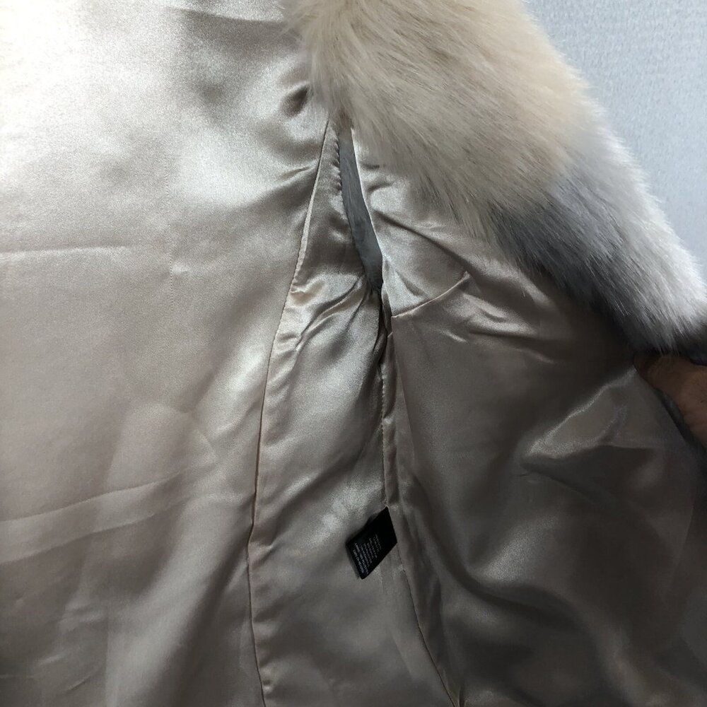 Marc New York Fur Vest Womens Small Pink Gray Ombre Faux Vegan Mobwife NEW - Picture 15 of 16